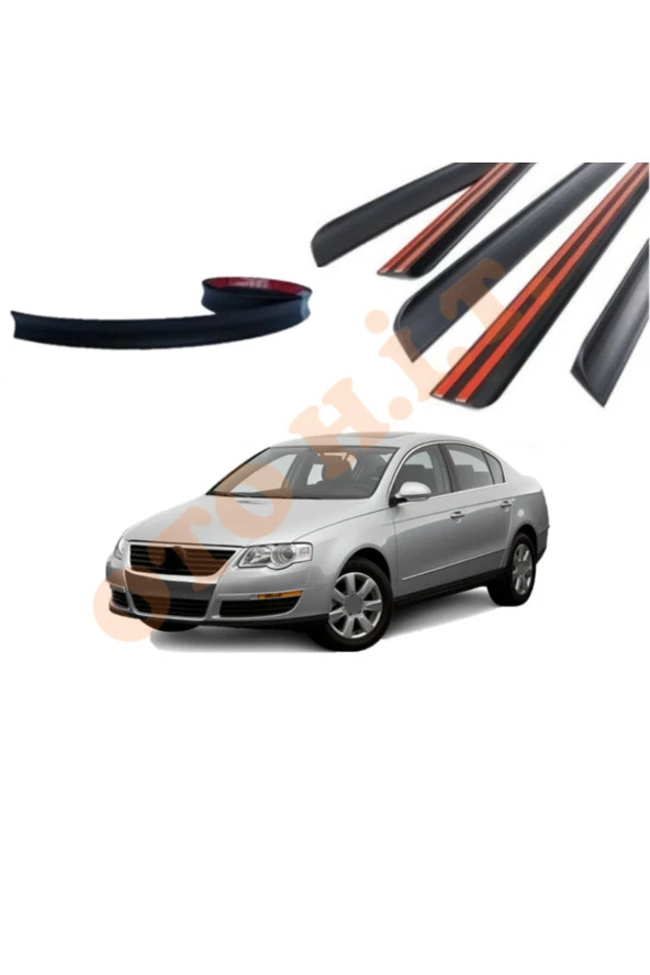 OTO H.İ.T.  VOLKSWAGEN PASSAT B6 UYUMLU BAGAJ ÜSTÜ SPOİLER MAT SİYAH