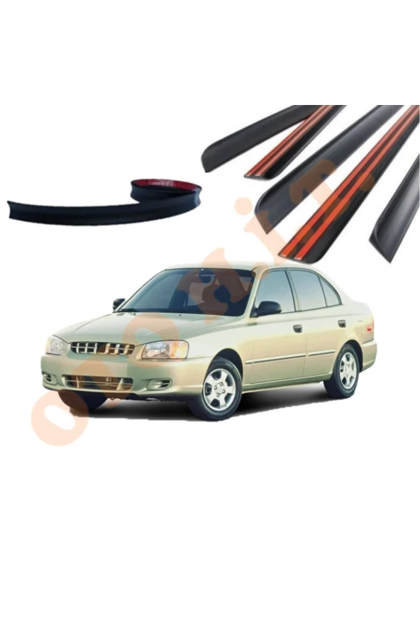 OTO H.İ.T.  HYUNDAİ ACCENT MİLYENYUM UYUMLU BAGAJ ÜSTÜ SPOİLER MAT SİYAH