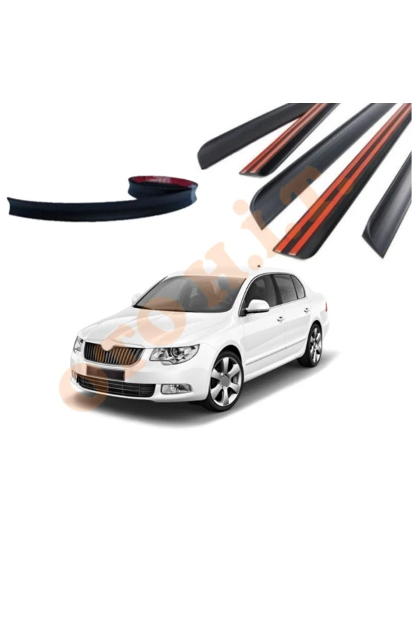 OTO H.İ.T.  SKODA SUPERB 09-13 UYUMLU BAGAJ ÜSTÜ SPOİLER MAT SİYAH