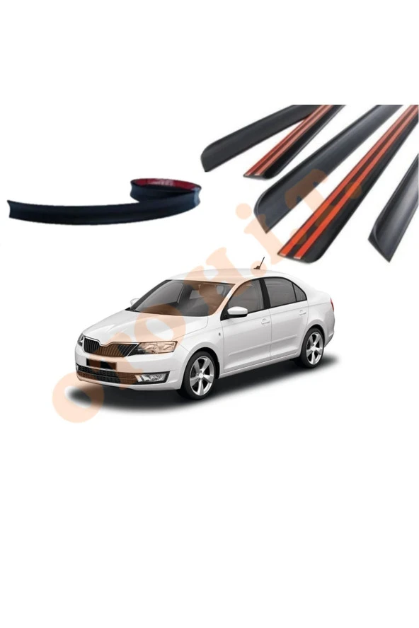 OTO H.İ.T.  SKODA RAPİD 13-18 UYUMLU BAGAJ ÜSTÜ SPOİLER MAT SİYAH