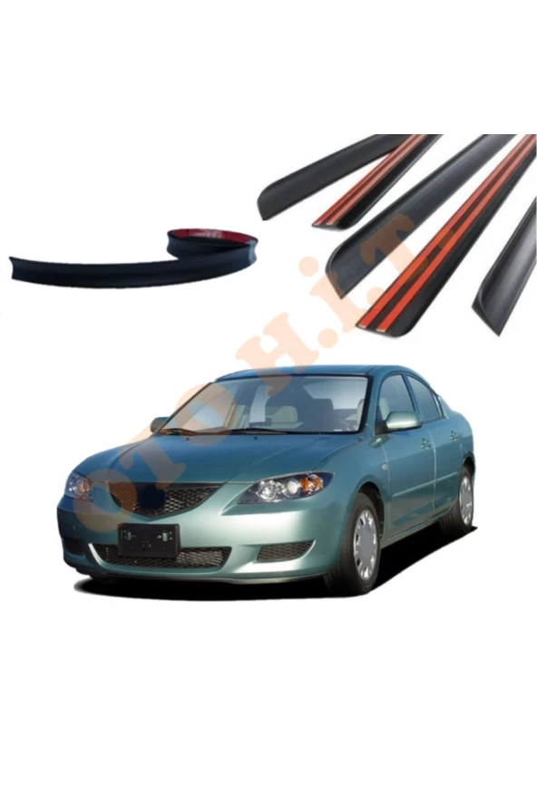 OTO H.İ.T.  MAZDA 3 10-13 UYUMLU BAGAJ ÜSTÜ SPOİLER MAT SİYAH