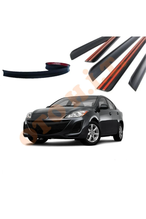 OTO H.İ.T.  MAZDA 3 14-18 UYUMLU BAGAJ ÜSTÜ SPOİLER MAT SİYAH ürün görseli