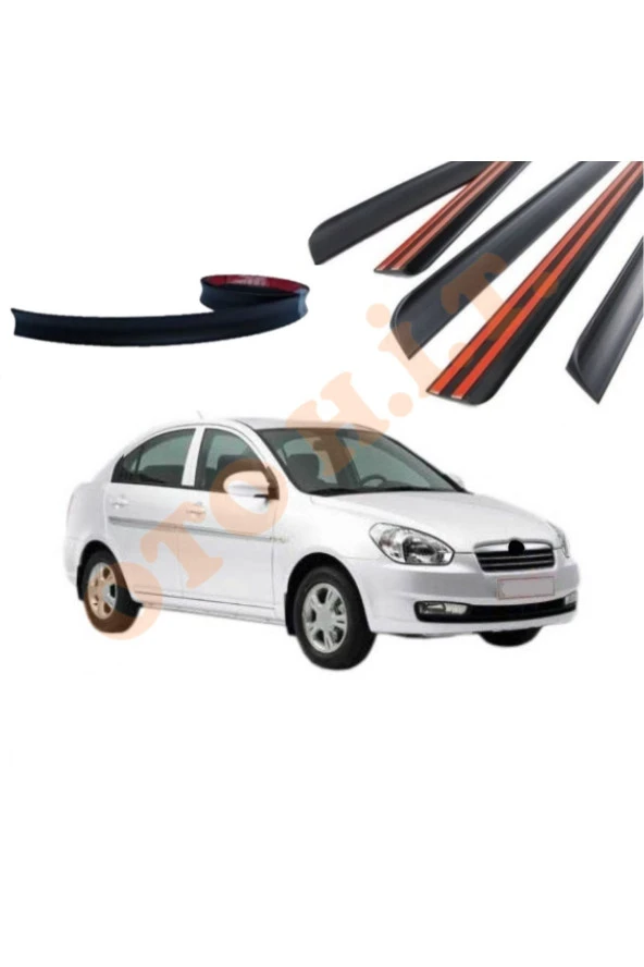 OTO H.İ.T.  HYUNDAİ ACCENT ERA UYUMLU BAGAJ ÜSTÜ SPOİLER MAT SİYAH