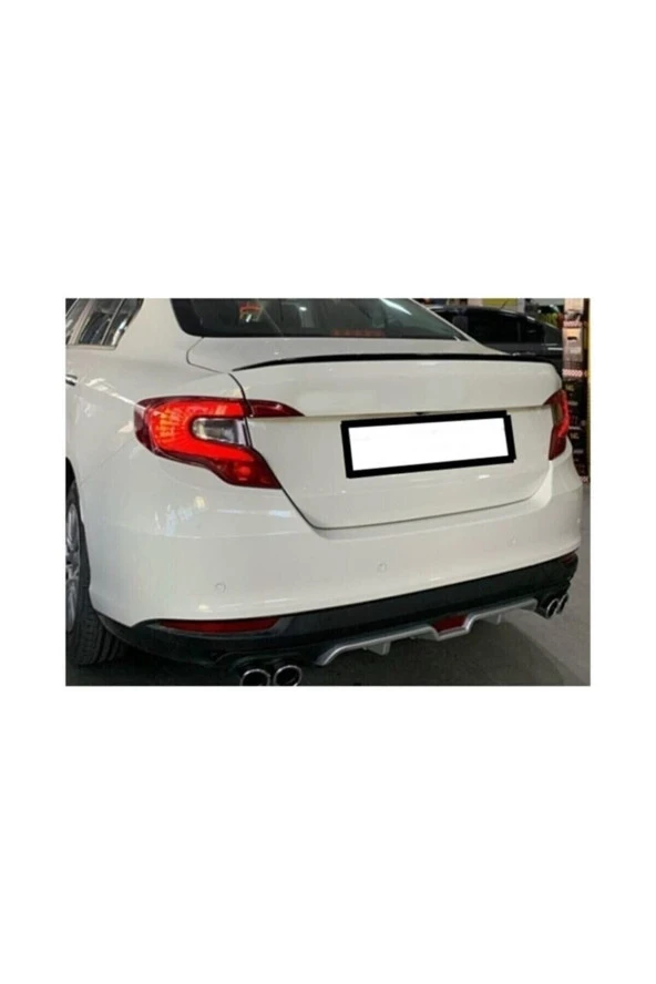 OTO H.İ.T.  Fiat Egea Uyumlu Bagaj Üstü Spoiler Piano Black Tam Uyumlu - Resim 2