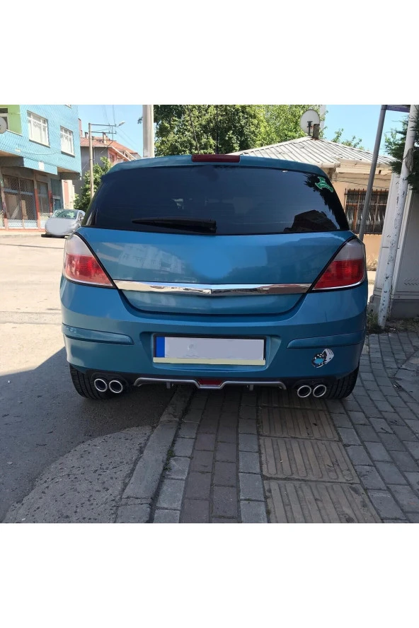 OTO H.İ.T.  OPEL ASTRA H UYUMLU BODY KİT DİFÜZÖR 4 ÇIKIŞ GRİ YUVARLAK