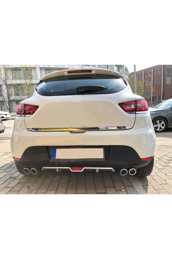 OTO H.İ.T.  RENAULT CLİO 4 UYUMLU BODY KİT DİFÜZÖR 4 ÇIKIŞ GRİ YUVARLAK ürün görseli
