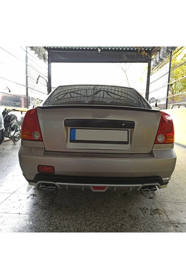 OTO H.İ.T.  HYUNDAİ ACCENT ADMİRE UYUMLU BODY KİT DİFÜZÖR 4 ÇIKIŞ YUVARLAK GRİ MODEL 1 ürün görseli