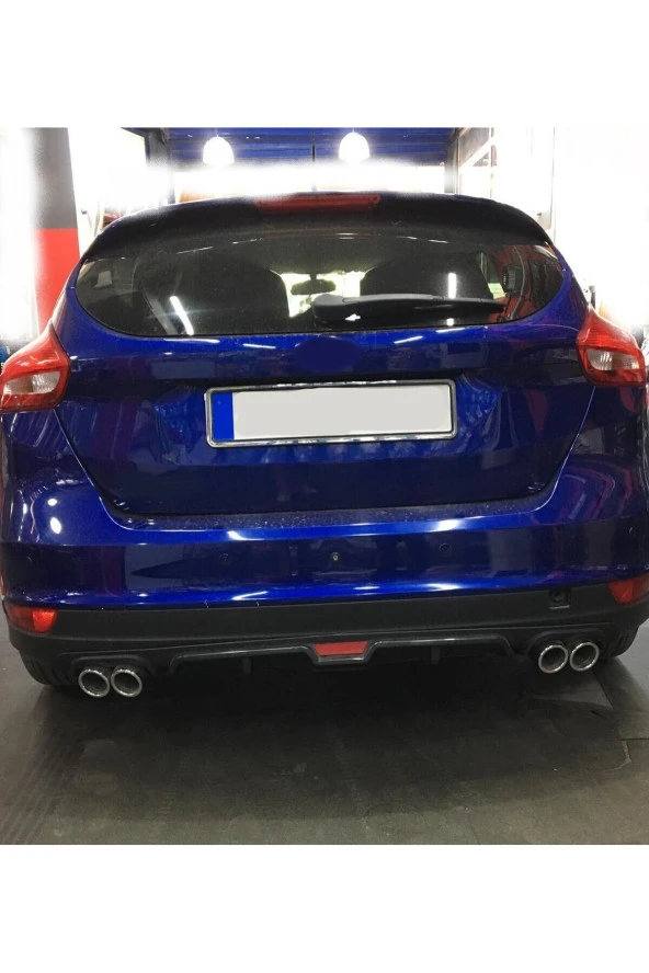 OTO H.İ.T.  FORD FOCUS 4 HATCHBACK UYUMLU BODY KİT DİFÜZÖR 4 ÇIKIŞ SİYAH YUVARLAK ürün görseli