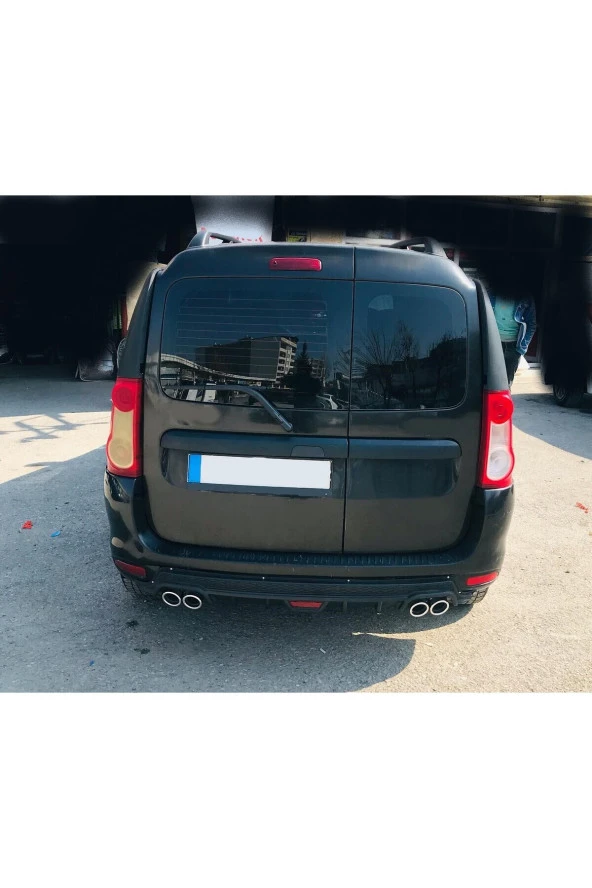 OTO H.İ.T.  DACİA LOGAN STATİON UYUMLU BODY KİT DİFÜZÖR 4 ÇIKIŞ YUVARLAK SİYAH MODEL 2 ürün görseli