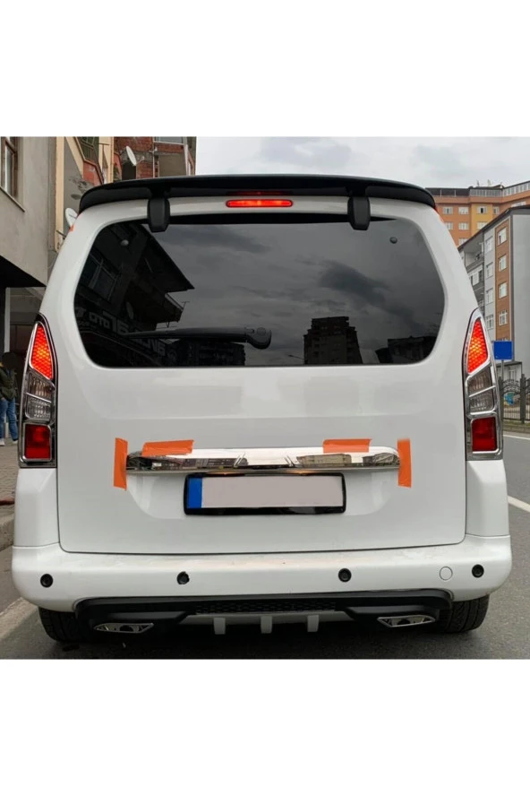 OTO H.İ.T.  PEUGEOT PARTNER UYUMLU BODY KİT DİFÜZÖR 2 ÇIKIŞ GRİ KARE