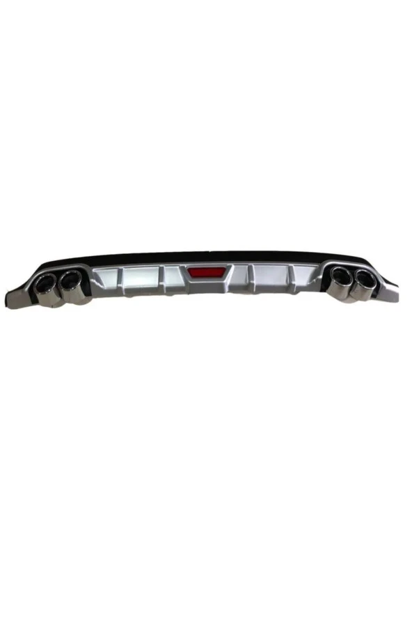 OTO H.İ.T.  FORD FİESA 02-08 UYUMLU BODY KİT DİFÜZÖR 4 ÇIKIŞ YUVARLAK GRİ MODEL 1 - Resim 4