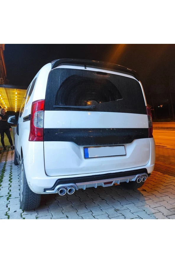 OTO H.İ.T.  FİAT FİORİNO UYUMLU BODY KİT DİFÜZÖR 4 ÇIKIŞ YUVARLAK GRİ MODEL 1 ürün görseli