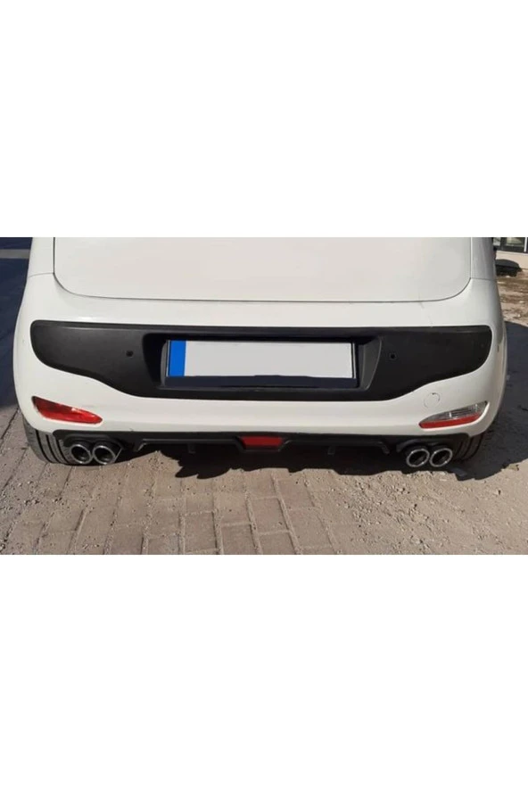 OTO H.İ.T.  HYUNDAİ ACCENT ADMİRE UYUMLU BODY KİT DİFÜZÖR 4 ÇIKIŞ SİYAH YUVARLAK - Resim 2