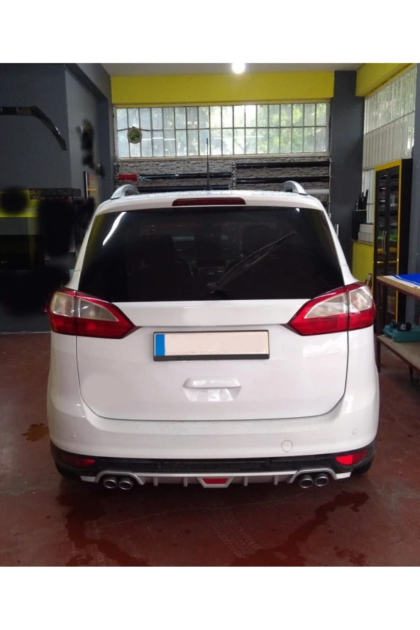 OTO H.İ.T.  FORD C MAX MAKYAJLI UYUMLU BODY KİT DİFÜZÖR 4 ÇIKIŞ YUVARLAK GRİ MODEL 1 ürün görseli