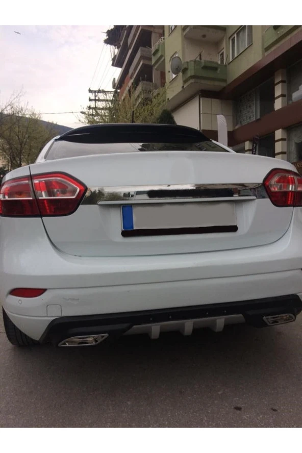 OTO H.İ.T.  RENAULT FLUENCE MAKYAJLI UYUMLU BODY KİT DİFÜZÖR 2 ÇIKIŞ GRİ KARE