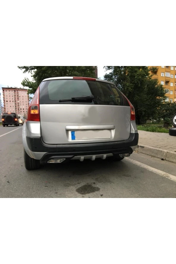 OTO H.İ.T.  RENAULT MEGANE 2 STATİON UYUMLU BODY KİT DİFÜZÖR 2 ÇIKIŞ GRİ KARE ürün görseli