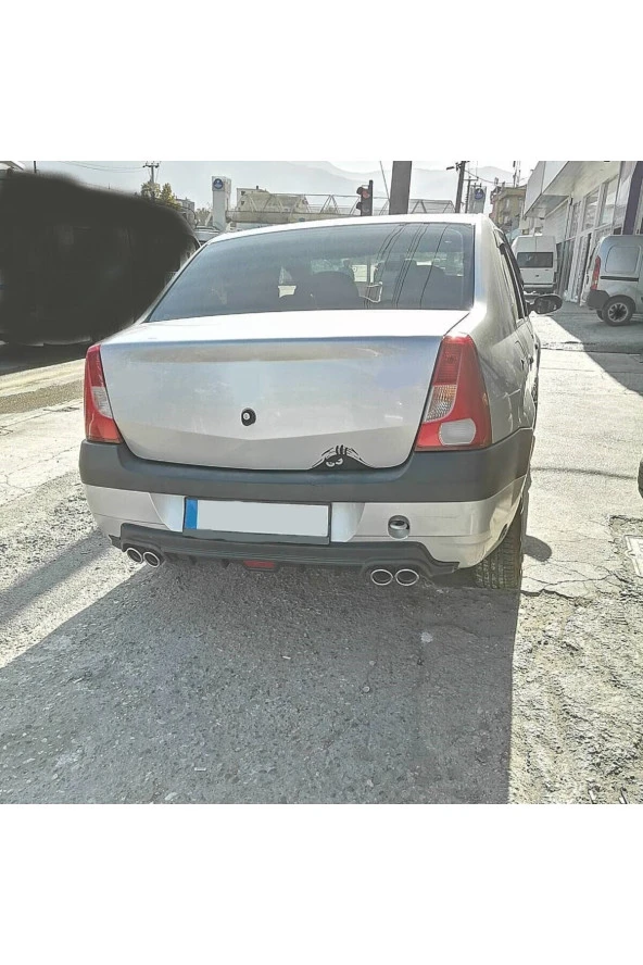 OTO H.İ.T.  DACİA LOGAN SEDAN UYUMLU BODY KİT DİFÜZÖR 4 ÇIKIŞ YUVARLAK SİYAH MODEL 2
