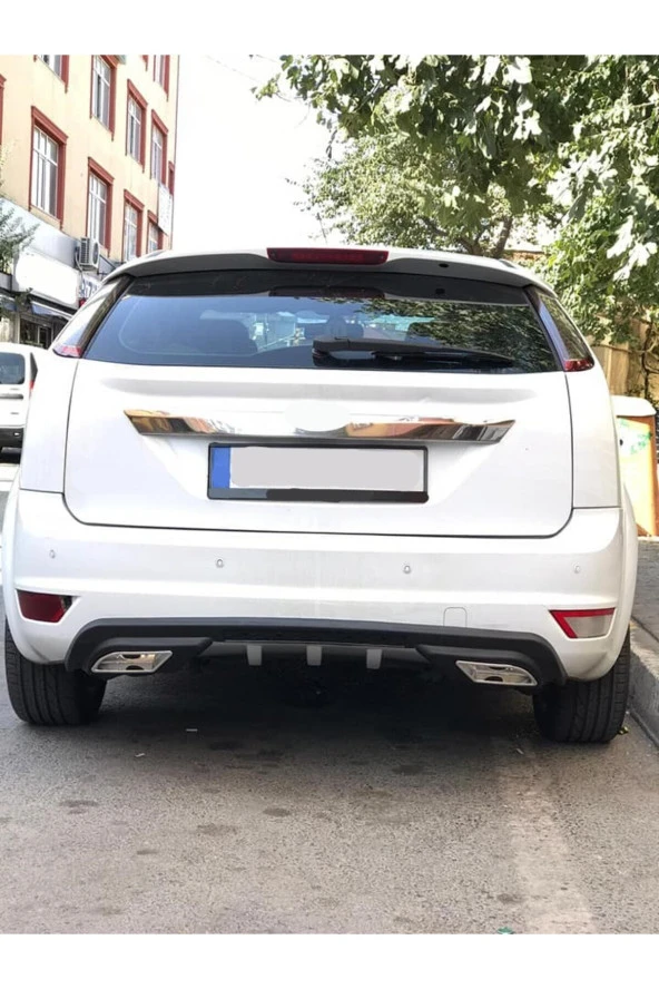 OTO H.İ.T.  FORD FOCUS 2,5 HATCHBACK UYUMLU BODY KİT DİFÜZÖR 2 ÇIKIŞ GRİ KARE
