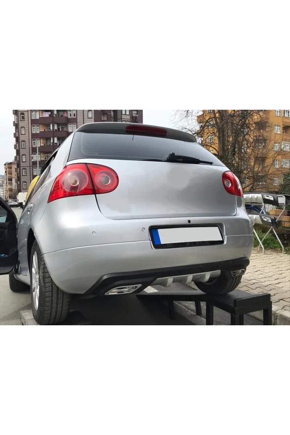 OTO H.İ.T.  VOLKSWAGEN GOLF 5 UYUMLU BODY KİT DİFÜZÖR 2 ÇIKIŞ GRİ KARE