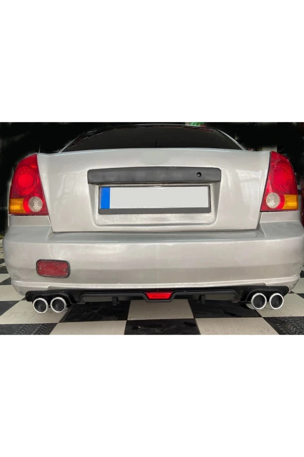 OTO H.İ.T.  HYUNDAİ ACCENT ADMİRE UYUMLU BODY KİT DİFÜZÖR 4 ÇIKIŞ SİYAH YUVARLAK ürün görseli