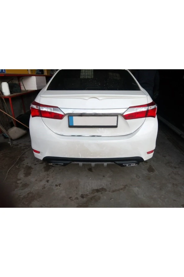 OTO H.İ.T.  TOYOTA COROLLA UYUMLU BODY KİT DİFÜZÖR 2 ÇIKIŞ GRİ KARE ürün görseli