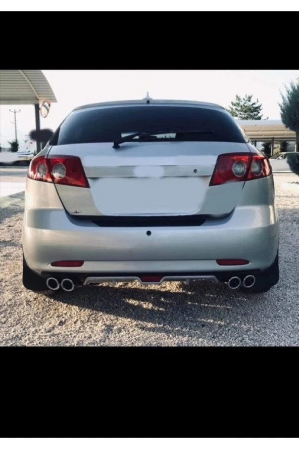 OTO H.İ.T.  CHEVROLET LACETTİ UYUMLU BODY KİT DİFÜZÖR 4 ÇIKIŞ GRİ YUVARLAK