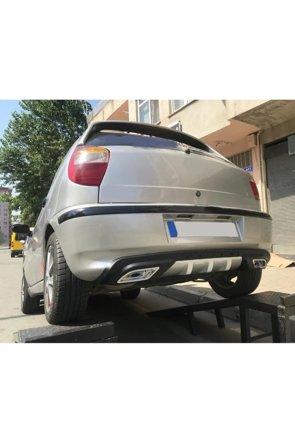 OTO H.İ.T.  FİAT PALİO UYUMLU BODY KİT DİFÜZÖR 2 ÇIKIŞ GRİ KARE