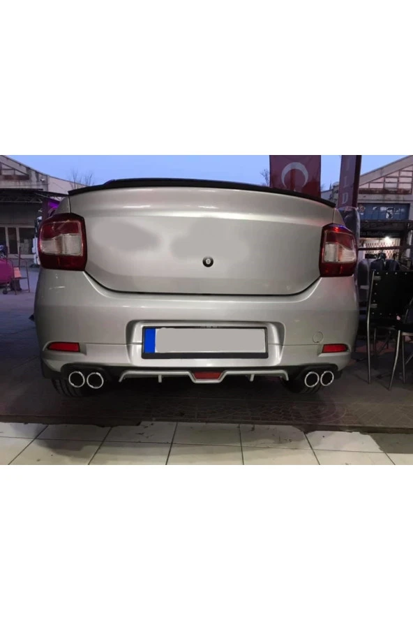 OTO H.İ.T.  RENAULT SYMBOL UYUMLU BODY KİT DİFÜZÖR 4 ÇIKIŞ GRİ YUVARLAK ürün görseli