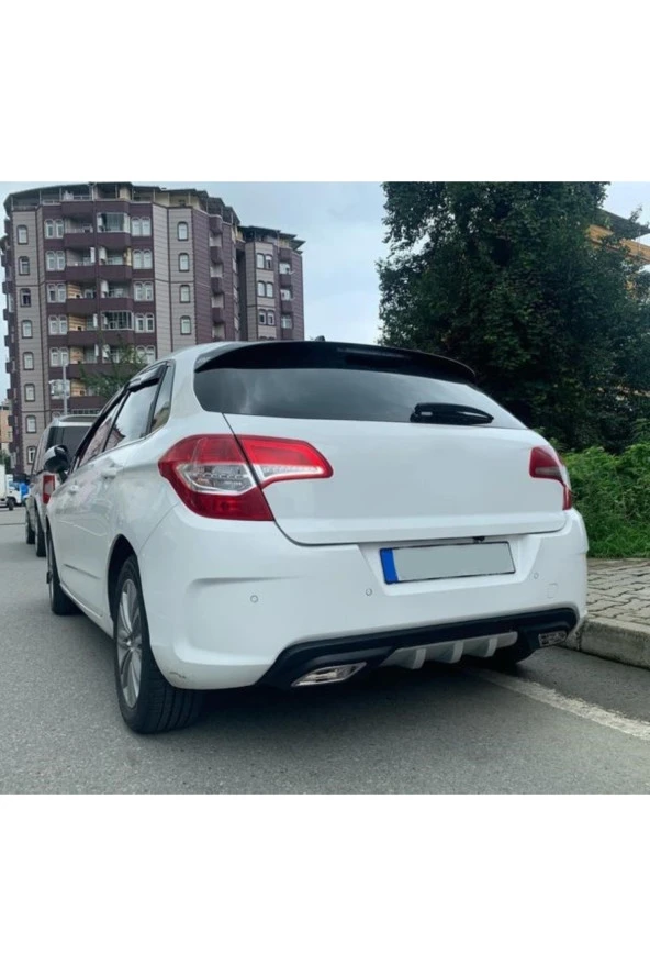 OTO H.İ.T.  CİTROEN C4 UYUMLU BODY KİT DİFÜZÖR 2 ÇIKIŞ GRİ KARE