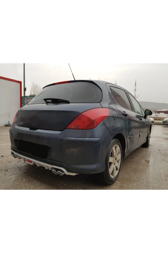 OTO H.İ.T.  PEUGEOT 308 UYUMLU BODY KİT DİFÜZÖR 4 ÇIKIŞ YUVARLAK GRİ MODEL 1 ürün görseli