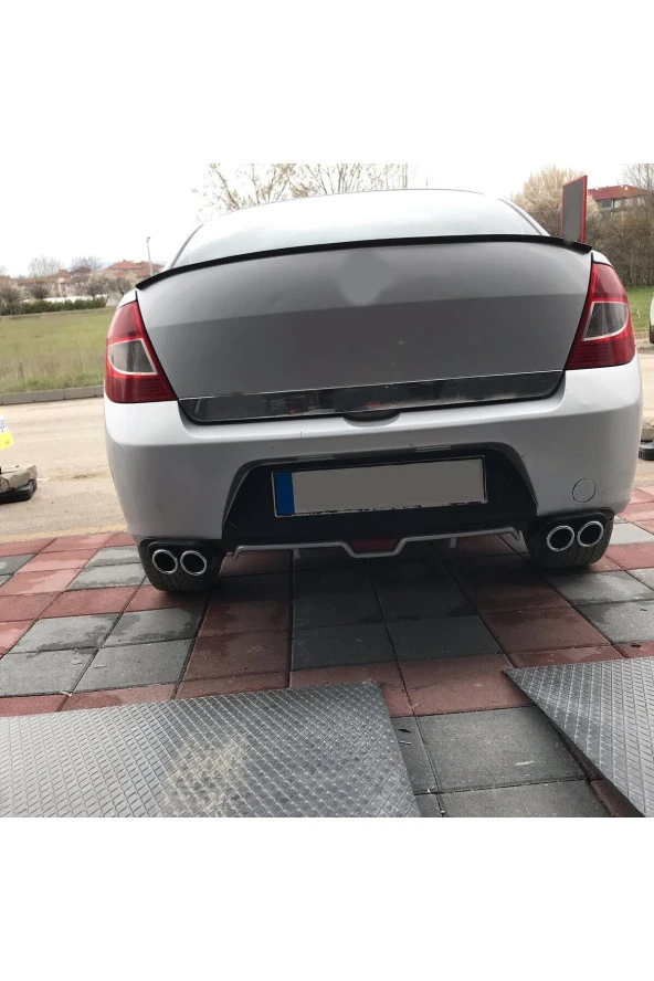 OTO H.İ.T.  RENAULT SYMBOL 08-12 UYUMLU BODY KİT DİFÜZÖR 4 ÇIKIŞ GRİ YUVARLAK ürün görseli