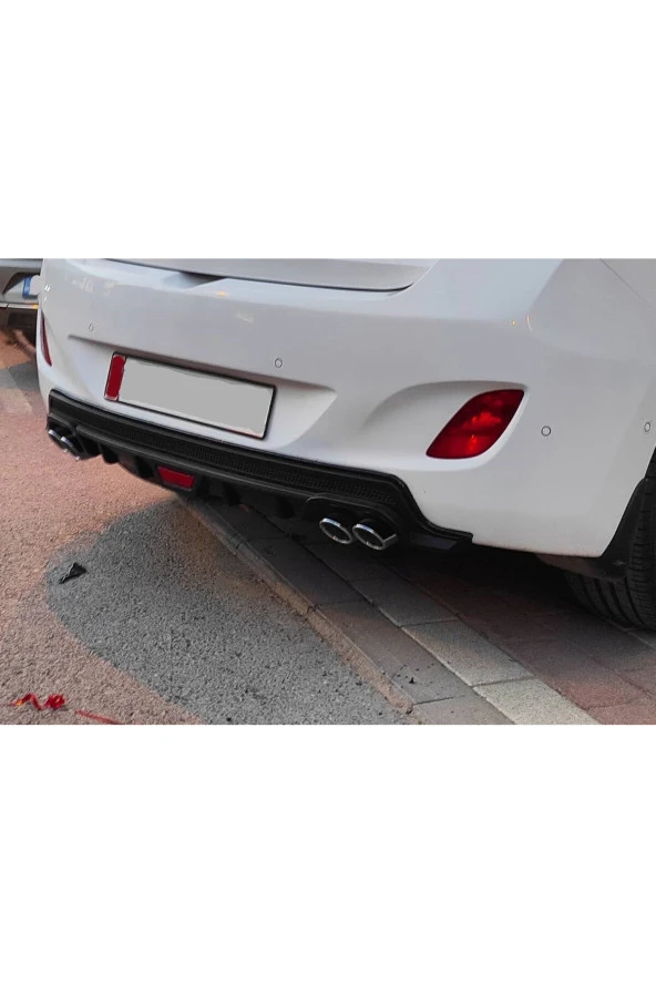 OTO H.İ.T.  RENAULT SCENİC 2 UYUMLU BODY KİT DİFÜZÖR 4 ÇIKIŞ YUVARLAK SİYAH MODEL 2 - Resim 2