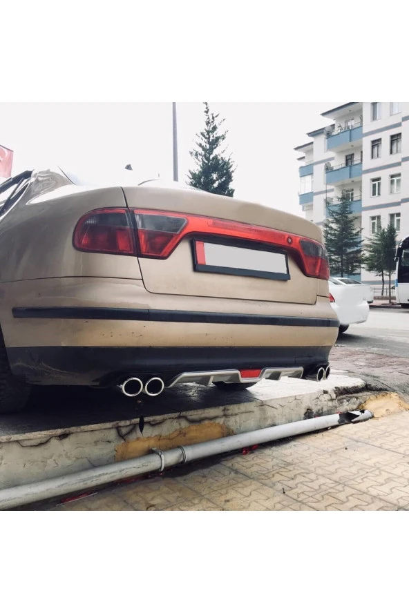 OTO H.İ.T.  SEAT TOLEDO UYUMLU BODY KİT DİFÜZÖR 4 ÇIKIŞ GRİ YUVARLAK