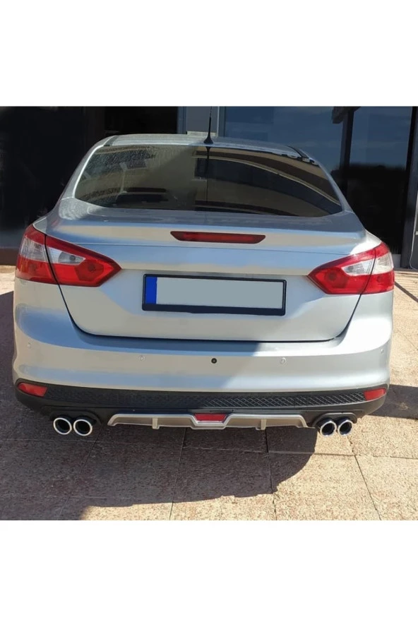 OTO H.İ.T.  FORD FOCUS 3 UYUMLU BODY KİT DİFÜZÖR 4 ÇIKIŞ GRİ YUVARLAK ürün görseli