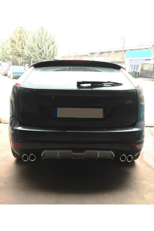 OTO H.İ.T.  FORD FOCUS 2,5 HATCHBACK UYUMLU BODY KİT DİFÜZÖR 4 ÇIKIŞ GRİ YUVARLAK ürün görseli