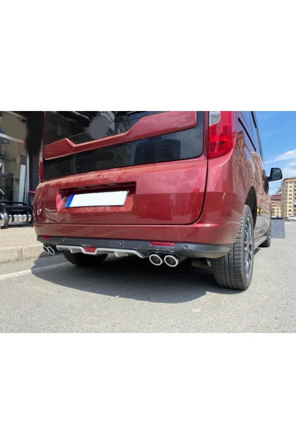 OTO H.İ.T.  FİAT DOBLO D4 UYUMLU BODY KİT DİFÜZÖR 4 ÇIKIŞ GRİ YUVARLAK ürün görseli