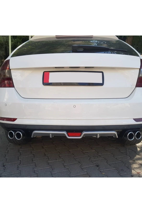 OTO H.İ.T.  SKODA RAPİD HATCHBACK UYUMLU BODY KİT DİFÜZÖR 4 ÇIKIŞ GRİ YUVARLAK ürün görseli