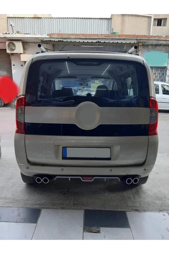OTO H.İ.T.  FİAT FİRONİO UYUMLU BODY KİT DİFÜZÖR 4 ÇIKIŞ GRİ YUVARLAK