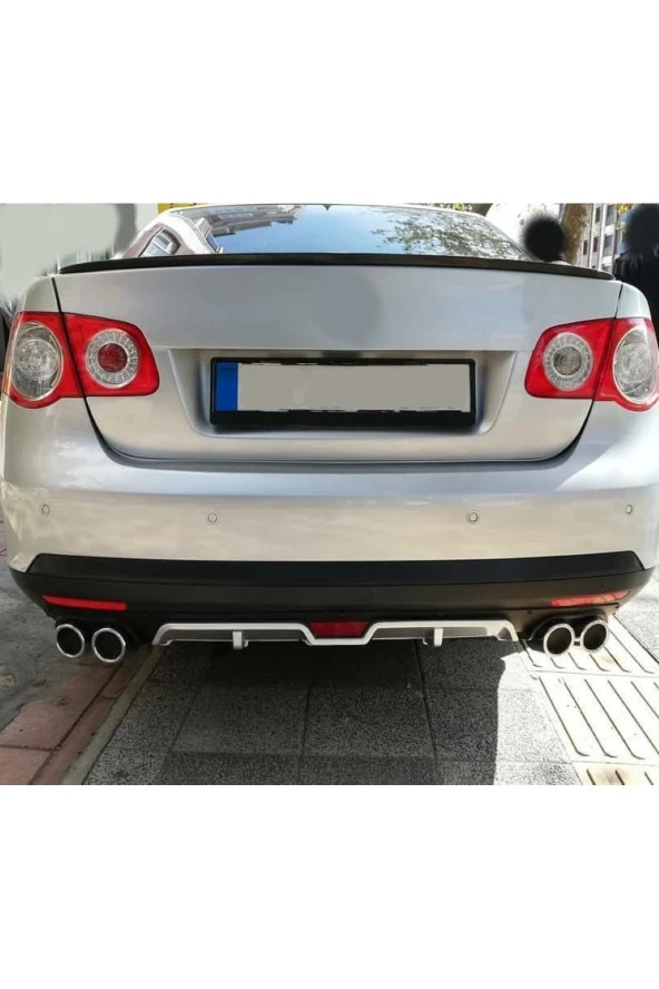 OTO H.İ.T.  VOLKSWAGEN JETTA UYUMLU BODY KİT DİFÜZÖR 4 ÇIKIŞ GRİ YUVARLAK ürün görseli