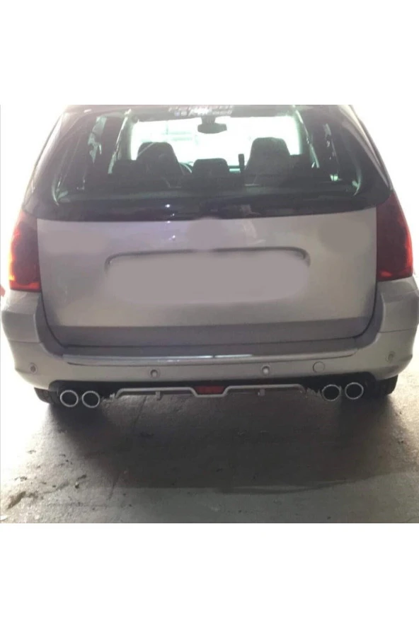 OTO H.İ.T.  PEUGEOT 307 STATİON UYUMLU BODY KİT DİFÜZÖR 4 ÇIKIŞ GRİ YUVARLAK ürün görseli