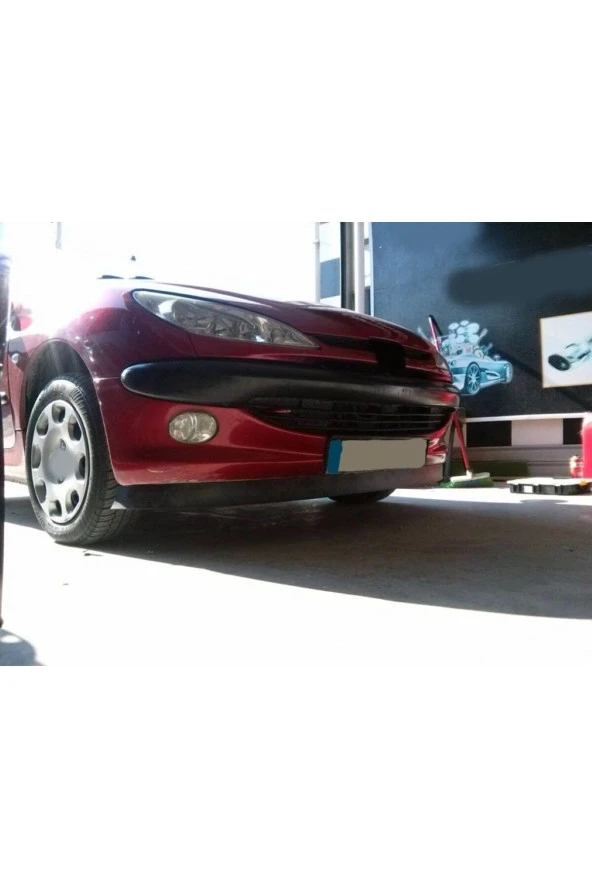 OTO H.İ.T.  PEUGEOT 206 UYUMLU BODY KİT ÖN TAMPON EKİ KIRILMAZ YUMUŞAK LİP MAT SİYAH