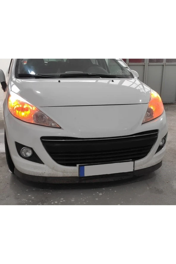 OTO H.İ.T.  PEUGEOT 207 Uyumlu BODY KİT ÖN TAMPON EKİ KIRILMAZ YUMUŞAK LİP MAT SİYAH