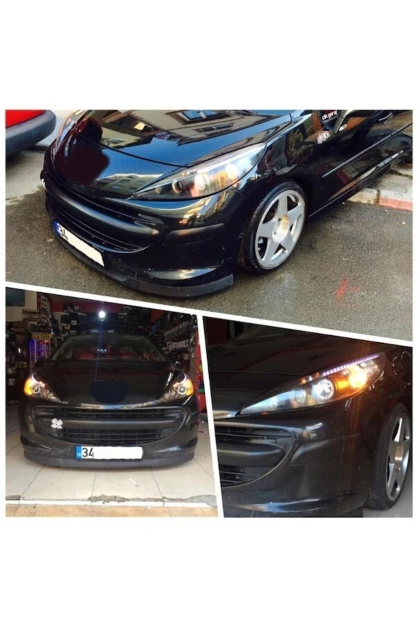 OTO H.İ.T.  Peugeot 207 Uyumlu Astra H Lip 2 Parça Ön Tampon Eki 1. Sınıf Kaliteli - 1