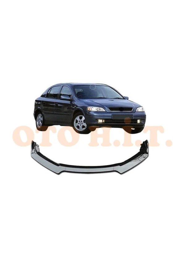 OTO H.İ.T.  Opel Astra G Uyumlu Esnek Ayarlanabilir 3 Parça Kanatlı Piano Black Ön Lip ürün görseli