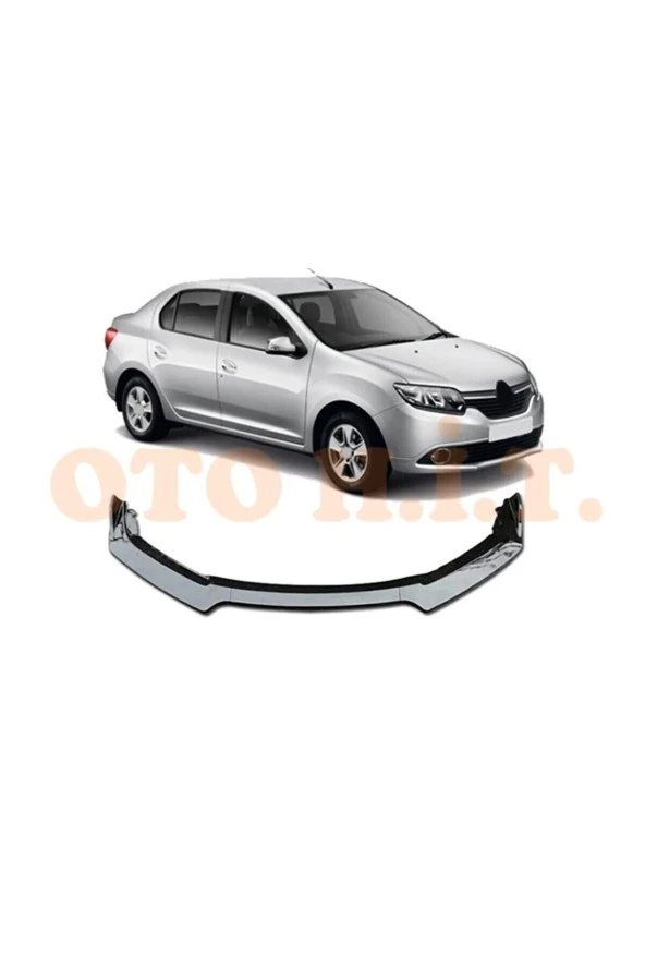 OTO H.İ.T.  Renault Symbol 2013 Ve Üzeri Uyumlu Esnek Ayarlanabilir 3 Parça Kanatlı Piano Black Ön Lip ürün görseli