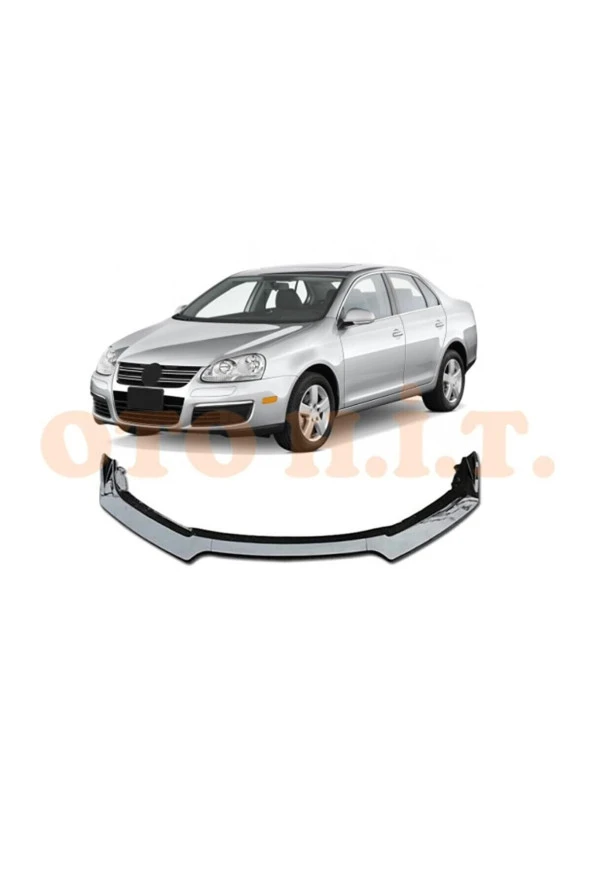 OTO H.İ.T.  Volkswagen Golf 5 Uyumlu Esnek Ayarlanabilir 3 Parça Kanatlı Piano Black Ön Lip