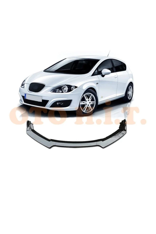 OTO H.İ.T.  Seat Leon Uyumlu  Esnek Ayarlanabilir 3 Parça Kanatlı Piano Black Ön Lip ürün görseli