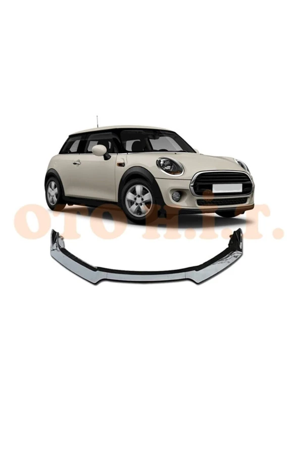 OTO H.İ.T.  Mini Cooper Uyumlu Esnek Ayarlanabilir 3 Parça Kanatlı Piano Black Ön Lip ürün görseli