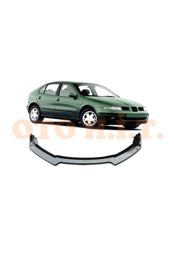 OTO H.İ.T.  Seat Leon Mk1 Uyumlu Esnek Ayarlanabilir 3 Parça Kanatlı Piano Black Ön Lip ürün görseli