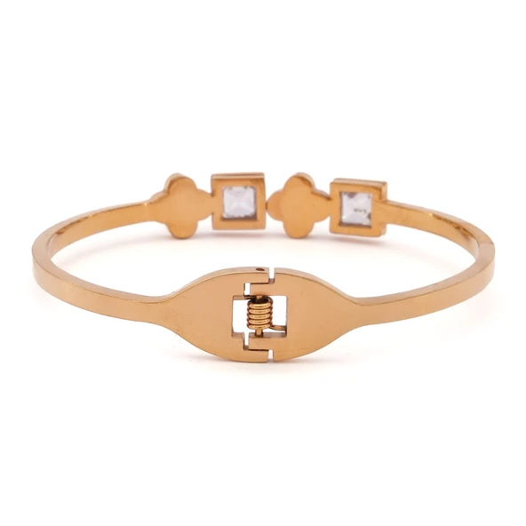 316l Çelik Rose Baget Taşlı Spor Kelepçe - Resim 3